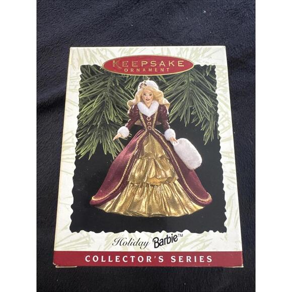 1996 Hallmark Keepsake Ornament Club‎ Edition Holiday Barbie Collector’s Series - Picture 1 of 2